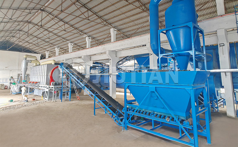 What equipment does the carbon black production line include?