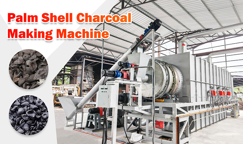 What can carbonized palm shells be used for?