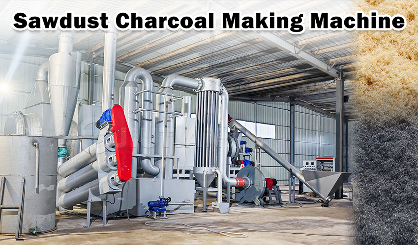 Sustainable Development Resource Recycling Wood Chip Carbonization Machine